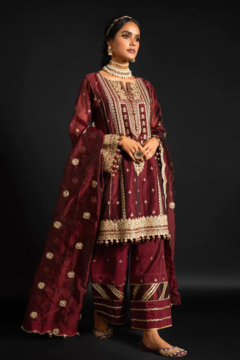 Alkaram | Heavy Formals 24 | HF-02-24-Maroon by Alkaram - Designer Dress - Type: Ladies Clothes - Available at Libayah - 100% Original