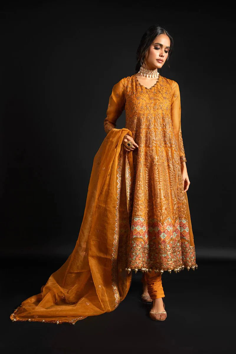 Alkaram | Heavy Formals 24 | HF-05-24-Ochre by Alkaram - Designer Dress - Type: Ladies Clothes - Available at Libayah - 100% Original