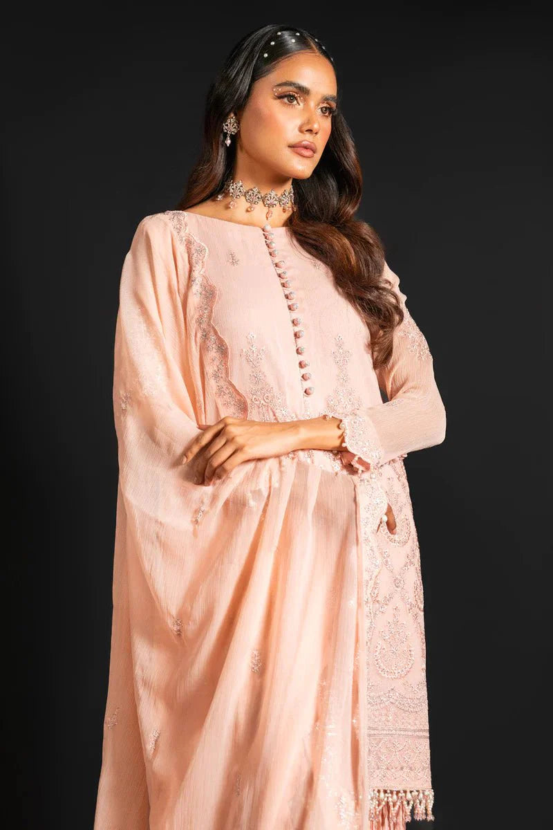 Alkaram | Heavy Formals 24 | HF-08-24-Peach by Alkaram - Designer Dress - Type: Ladies Clothes - Available at Libayah - 100% Original