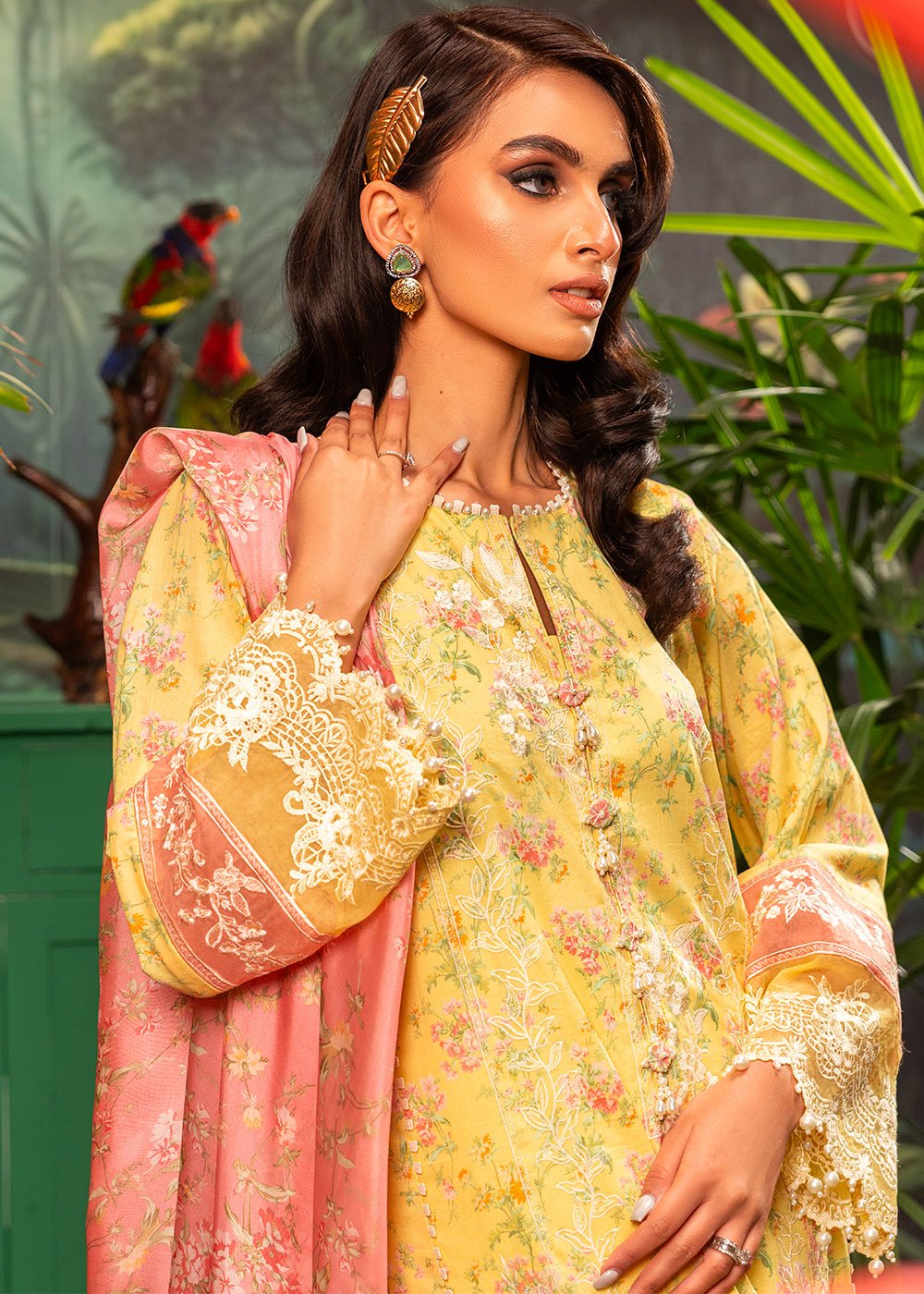 Alkaram | Luxury Lawn 24 | EC-02-24 by Alkaram - Designer Dress - Type: Ladies Clothes - Available at Libayah - 100% Original