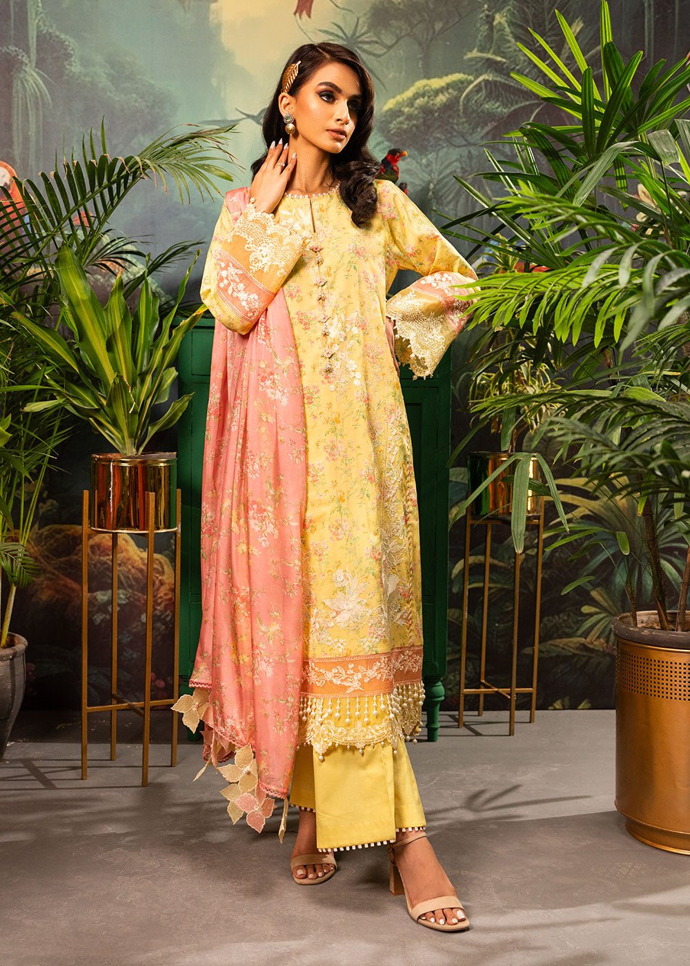 Alkaram | Luxury Lawn 24 | EC-02-24 by Alkaram - Designer Dress - Type: Ladies Clothes - Available at Libayah - 100% Original
