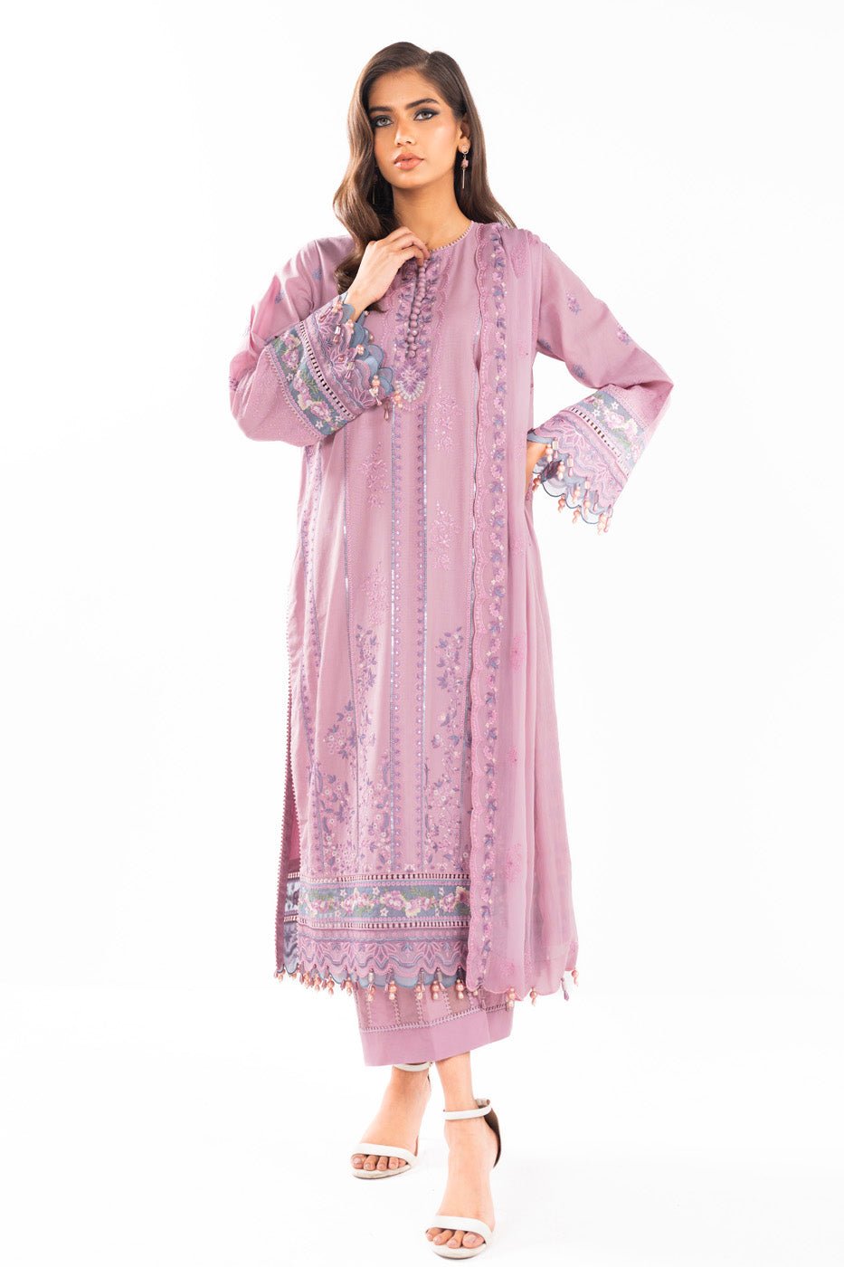 Alkaram | Luxury Lawn 24 | EC-05-24 by Alkaram - Designer Dress - Type: Ladies Clothes - Available at Libayah - 100% Original