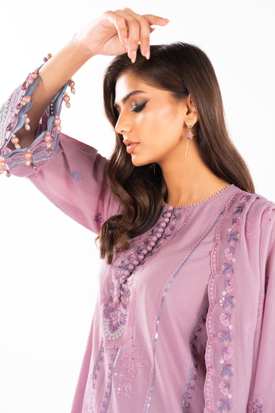 Alkaram | Luxury Lawn 24 | EC-05-24 by Alkaram - Designer Dress - Type: Ladies Clothes - Available at Libayah - 100% Original