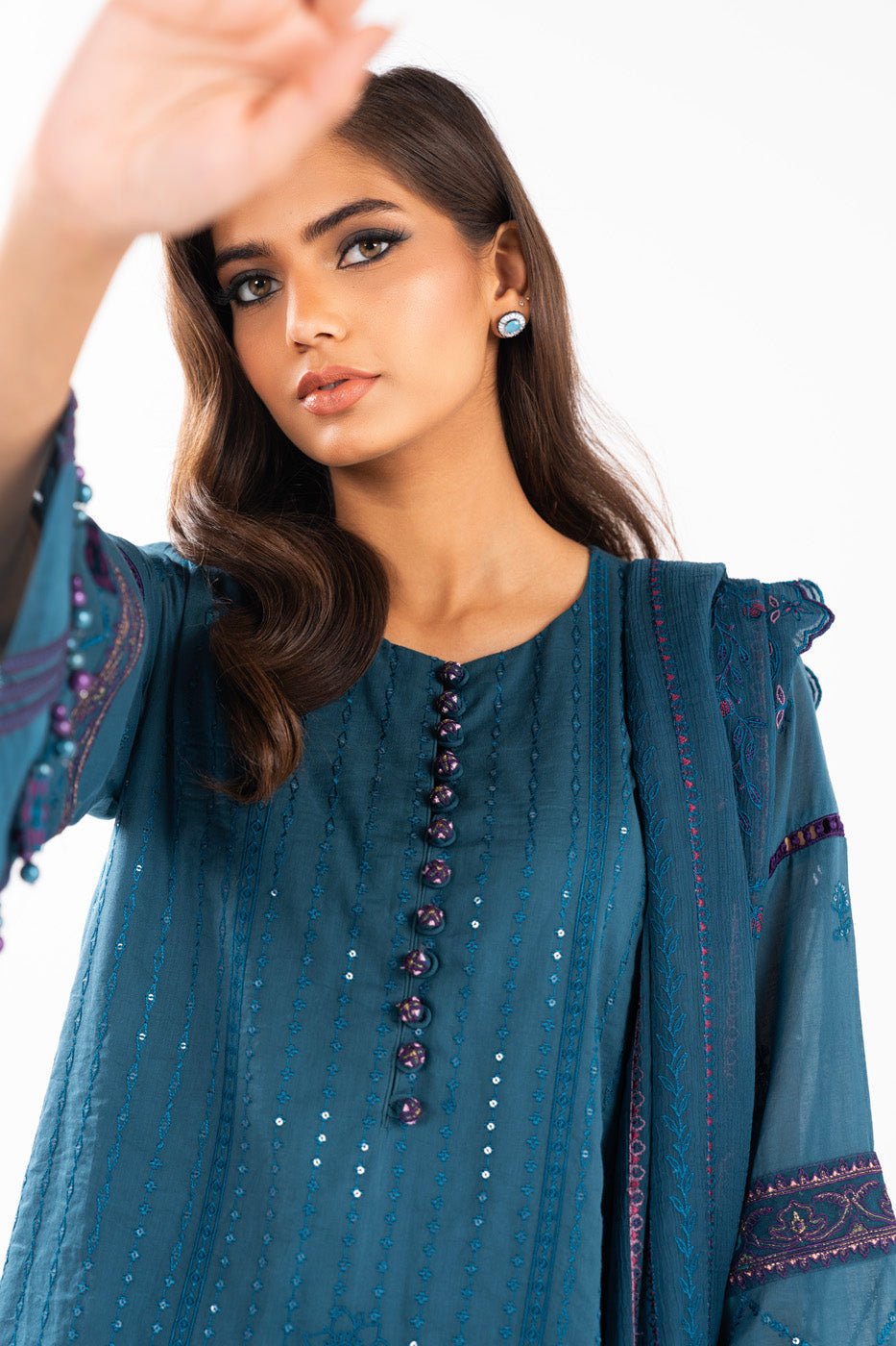 Alkaram | Luxury Lawn 24 | EC-06-24 by Alkaram - Designer Dress - Type: Ladies Clothes - Available at Libayah - 100% Original