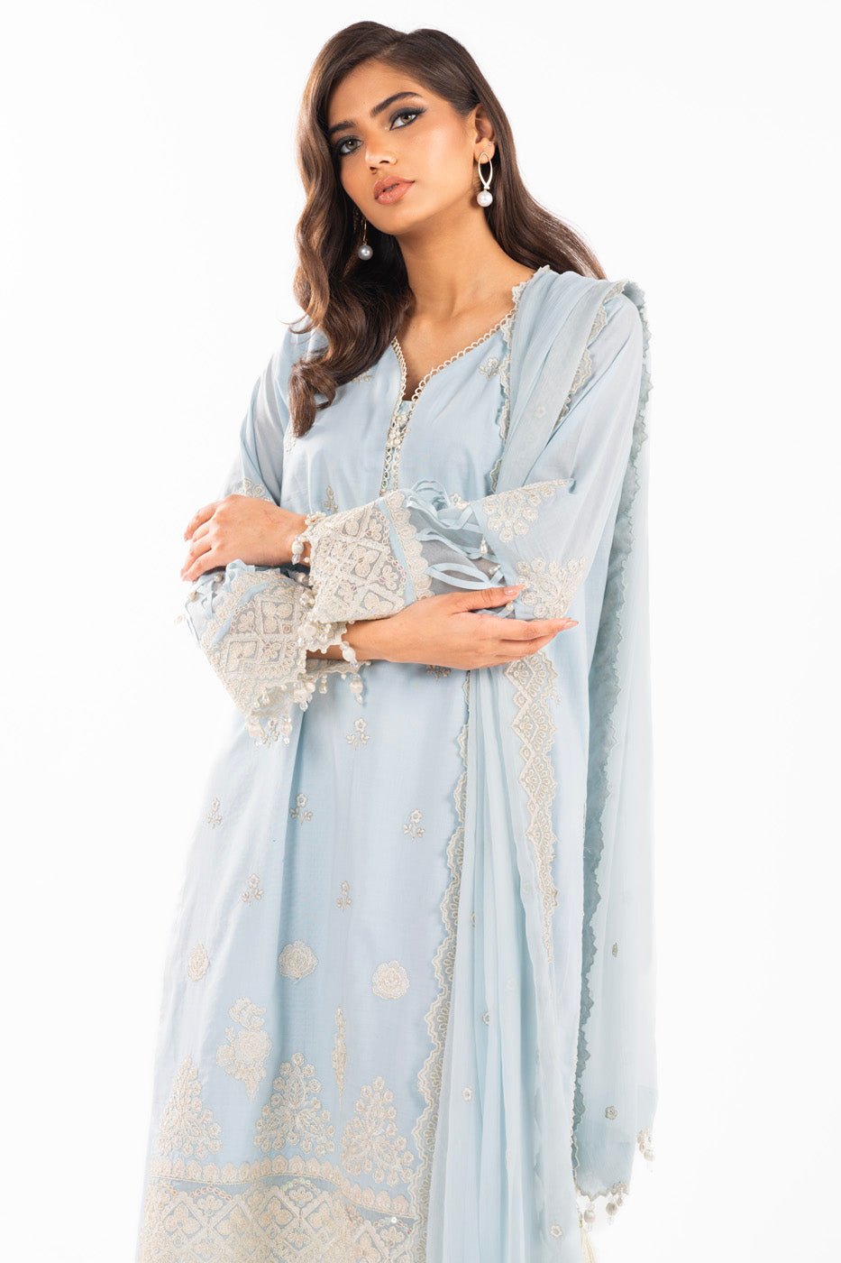 Alkaram | Luxury Lawn 24 | EC-08-24 by Alkaram - Designer Dress - Type: Ladies Clothes - Available at Libayah - 100% Original