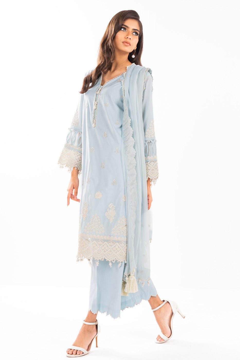 Alkaram | Luxury Lawn 24 | EC-08-24 by Alkaram - Designer Dress - Type: Ladies Clothes - Available at Libayah - 100% Original