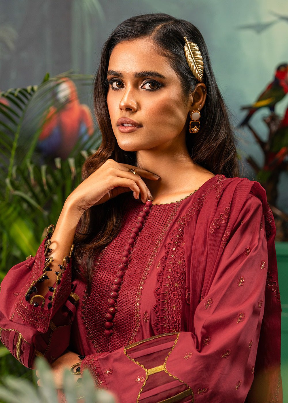 Alkaram | Luxury Lawn 24 | EC-12-24 by Alkaram - Designer Dress - Type: Ladies Clothes - Available at Libayah - 100% Original