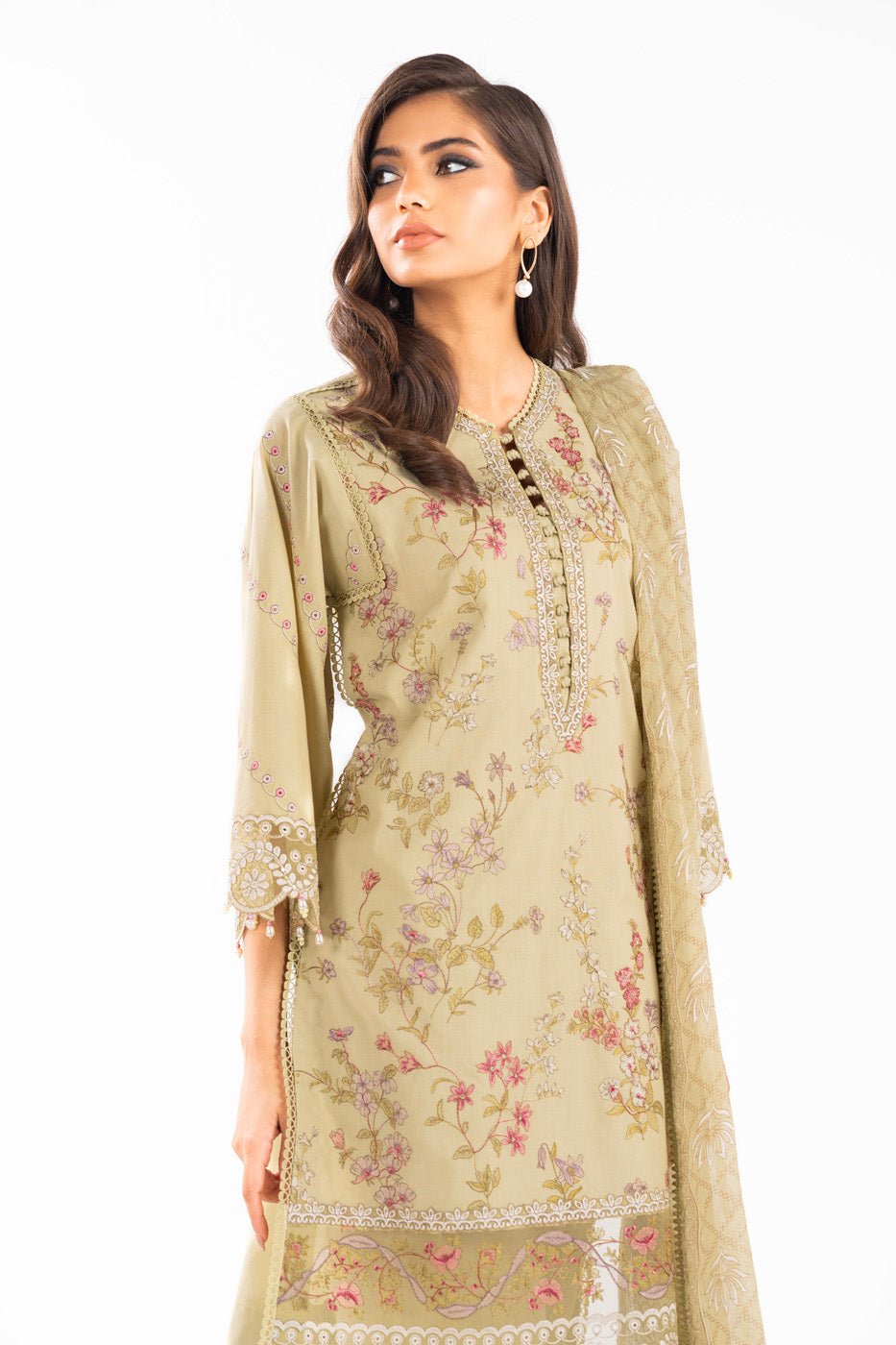Alkaram | Luxury Lawn 24 | EC-13-24 by Alkaram - Designer Dress - Type: Ladies Clothes - Available at Libayah - 100% Original