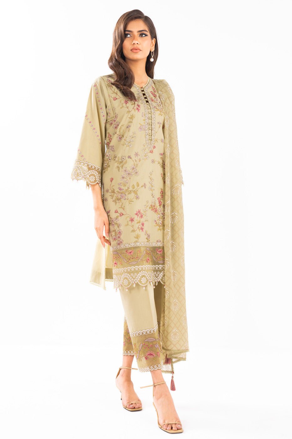 Alkaram | Luxury Lawn 24 | EC-13-24 by Alkaram - Designer Dress - Type: Ladies Clothes - Available at Libayah - 100% Original