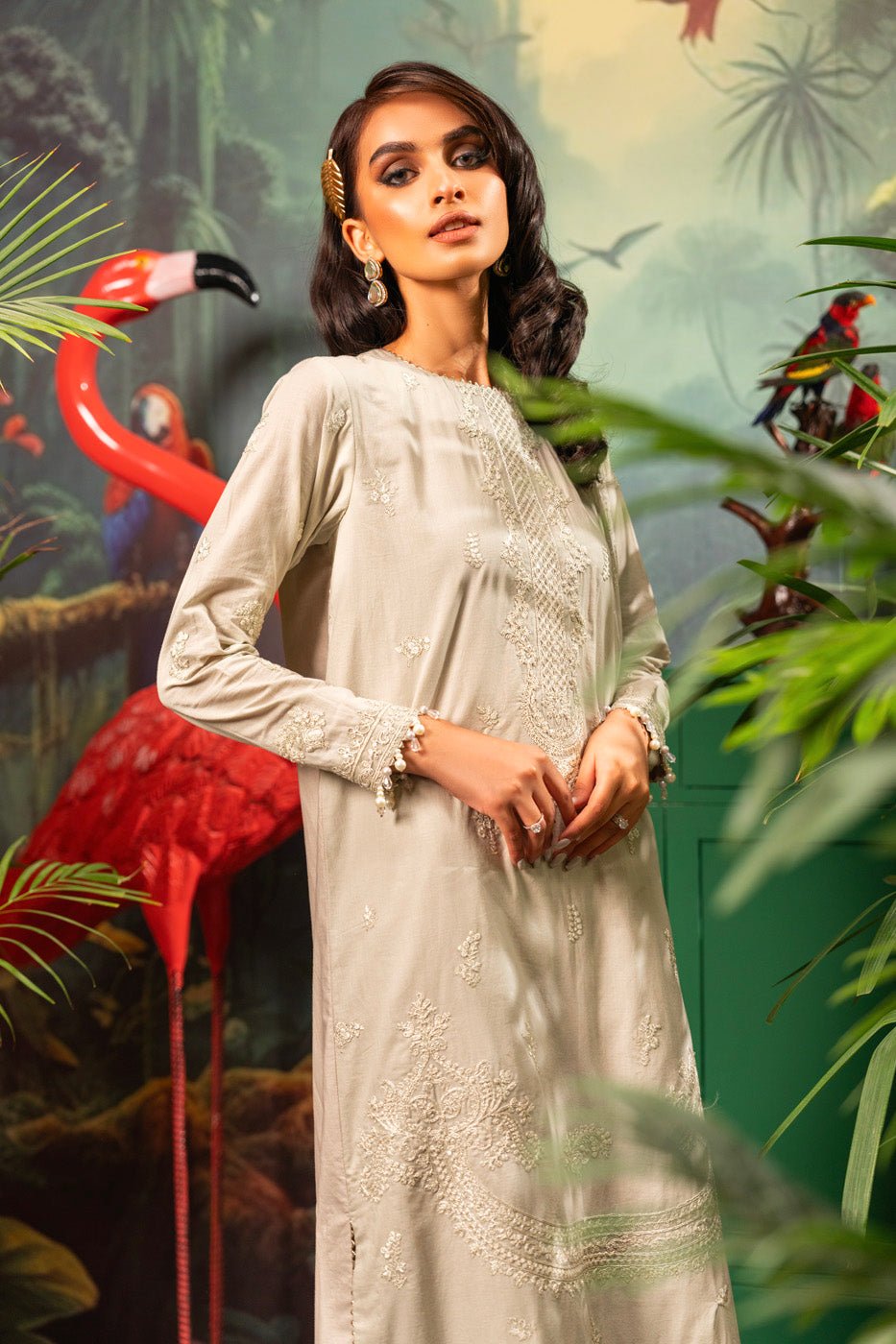 Alkaram | Luxury Lawn 24 | EC-15-24 by Alkaram - Designer Dress - Type: Ladies Clothes - Available at Libayah - 100% Original