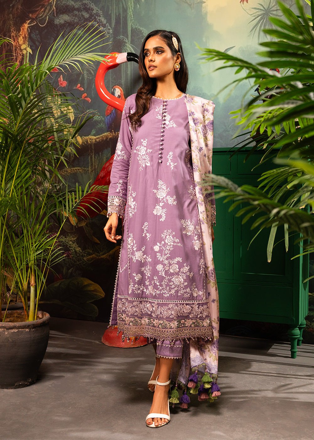 Alkaram | Luxury Lawn 24 | EC-16-2 by Alkaram - Designer Dress - Type: Ladies Clothes - Available at Libayah - 100% Original