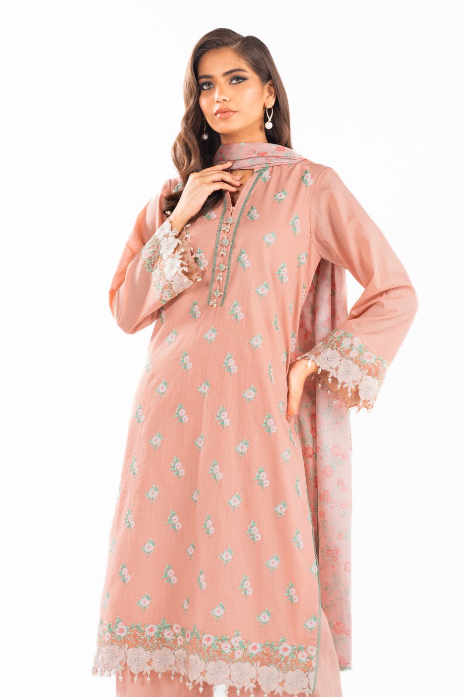 Alkaram | Luxury Lawn 24 | EC-19-24 by Alkaram - Designer Dress - Type: Ladies Clothes - Available at Libayah - 100% Original