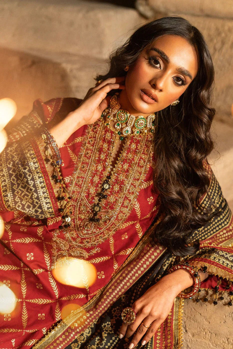 Alkaram | Spring Summer Festive 24 | Embroidered Cambric Red by Alkaram - Designer Dress - Type: Ladies Clothes - Available at Libayah - 100% Original
