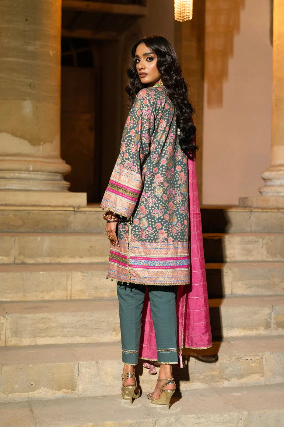 Alkaram | Spring Summer Festive 24 | Embroidered Dobby Bluish Grey by Alkaram - Designer Dress - Type: Ladies Clothes - Available at Libayah - 100% Original