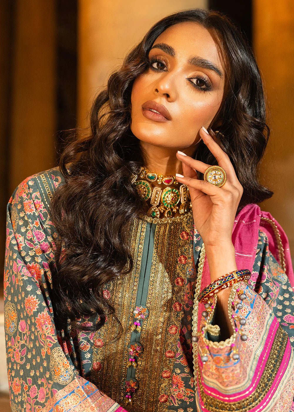 Alkaram | Spring Summer Festive 24 | Embroidered Dobby Bluish Grey by Alkaram - Designer Dress - Type: Ladies Clothes - Available at Libayah - 100% Original