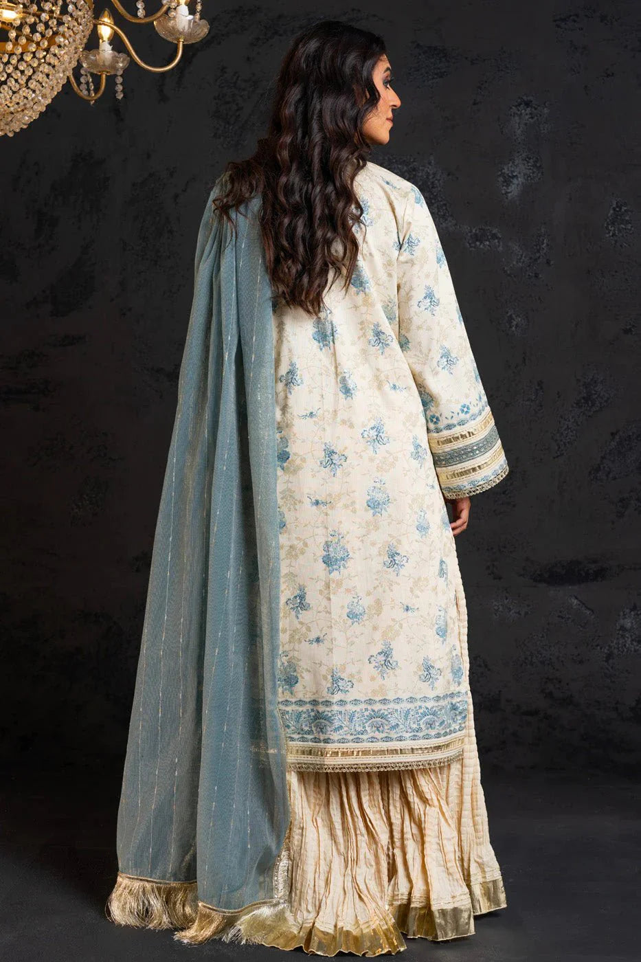 Alkaram | Spring Summer Festive 24 | Embroidered Dobby Cream by Alkaram - Designer Dress - Type: Ladies Clothes - Available at Libayah - 100% Original