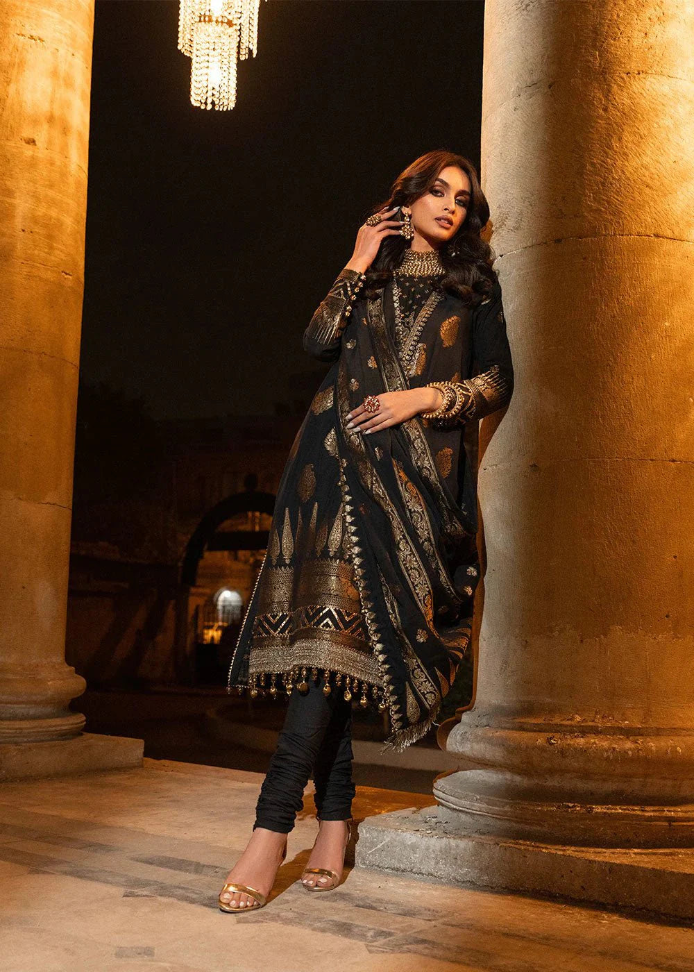 Alkaram | Spring Summer Festive 24 | Embroidered Jacquard Black by Alkaram - Designer Dress - Type: Ladies Clothes - Available at Libayah - 100% Original