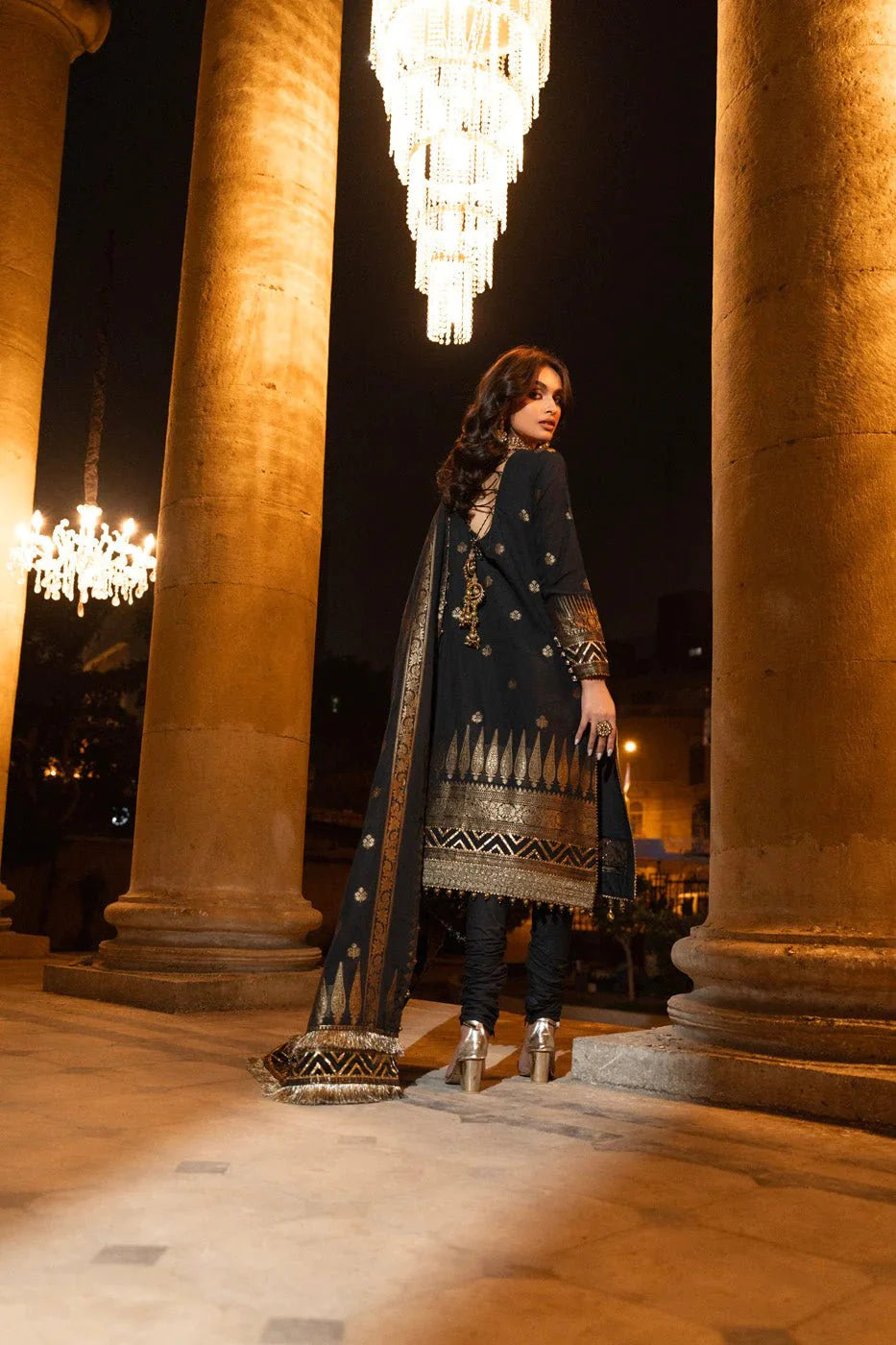 Alkaram | Spring Summer Festive 24 | Embroidered Jacquard Black by Alkaram - Designer Dress - Type: Ladies Clothes - Available at Libayah - 100% Original