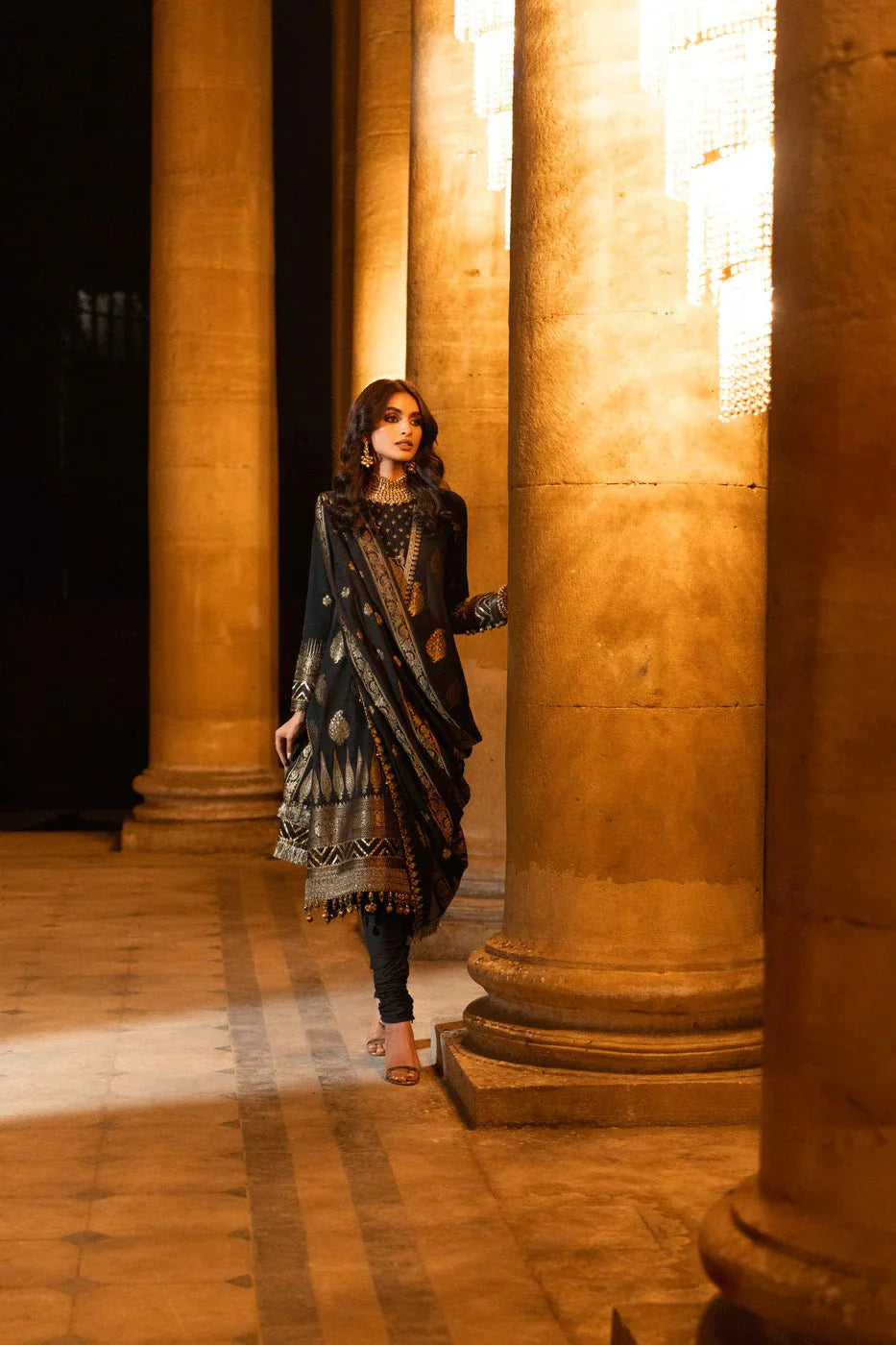 Alkaram | Spring Summer Festive 24 | Embroidered Jacquard Black by Alkaram - Designer Dress - Type: Ladies Clothes - Available at Libayah - 100% Original