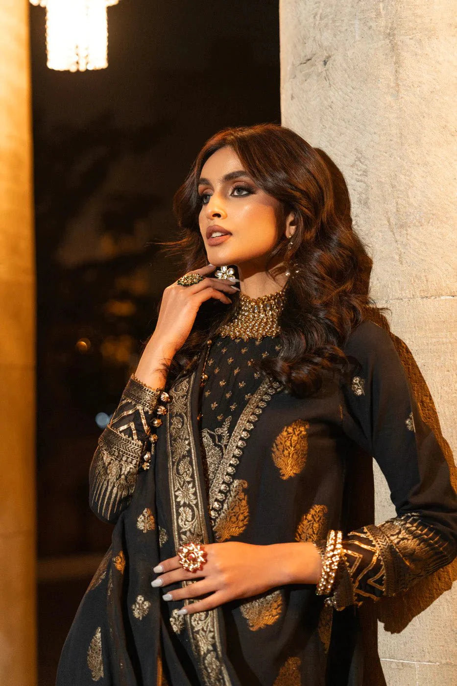 Alkaram | Spring Summer Festive 24 | Embroidered Jacquard Black by Alkaram - Designer Dress - Type: Ladies Clothes - Available at Libayah - 100% Original
