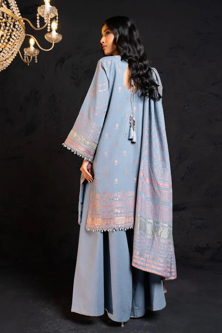 Alkaram | Spring Summer Festive 24 | Embroidered Jacquard Grey by Alkaram - Designer Dress - Type: Ladies Clothes - Available at Libayah - 100% Original