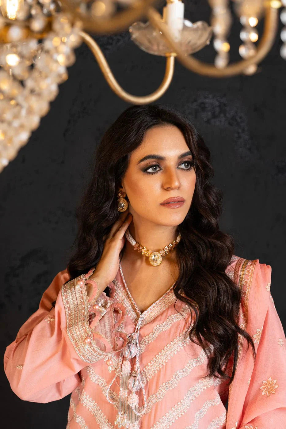 Alkaram | Spring Summer Festive 24 | Embroidered Lawn Light Pink by Alkaram - Designer Dress - Type: Ladies Clothes - Available at Libayah - 100% Original