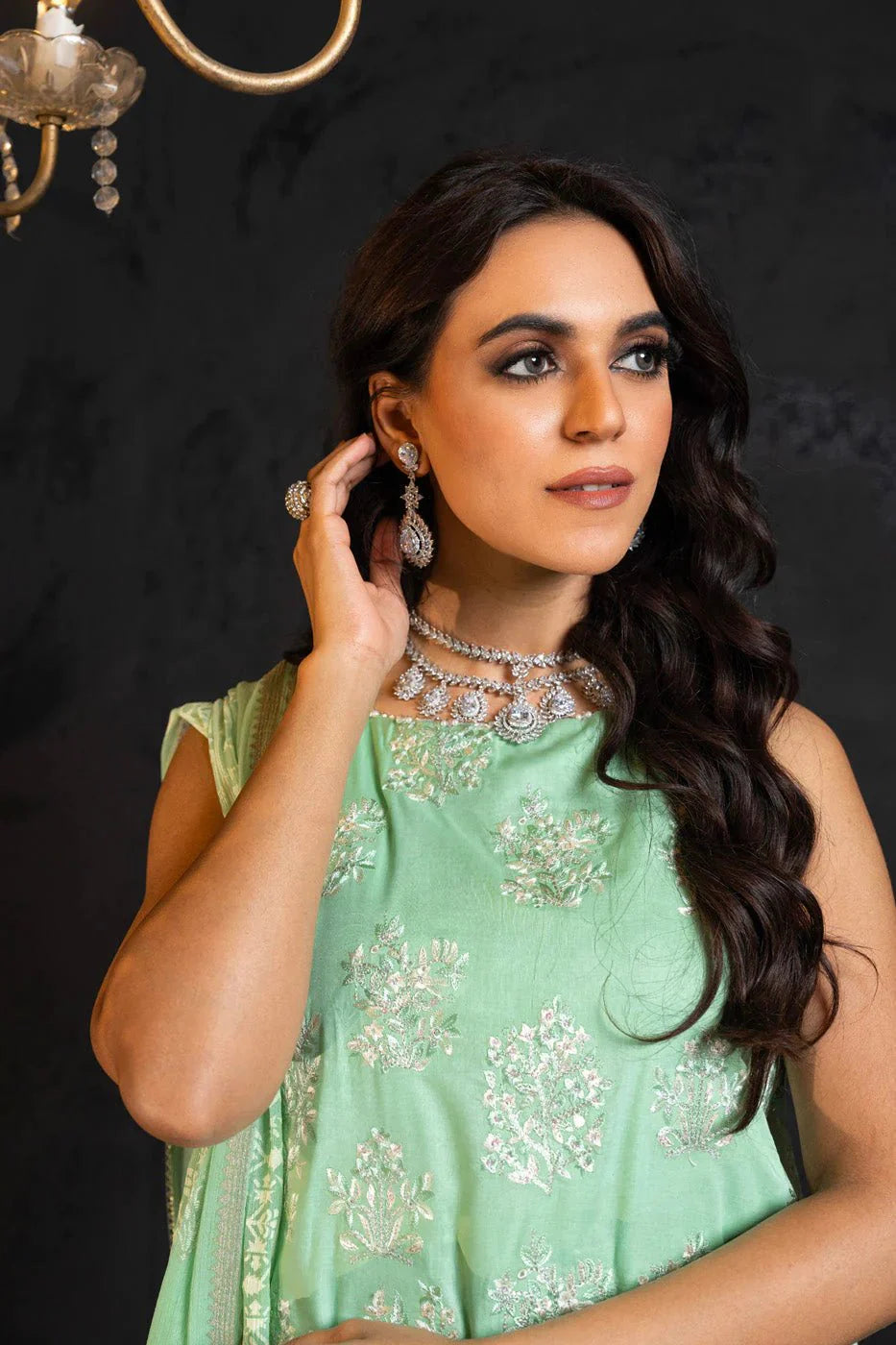 Alkaram | Spring Summer Festive 24 | Embroidered Lawn Mint by Alkaram - Designer Dress - Type: Ladies Clothes - Available at Libayah - 100% Original