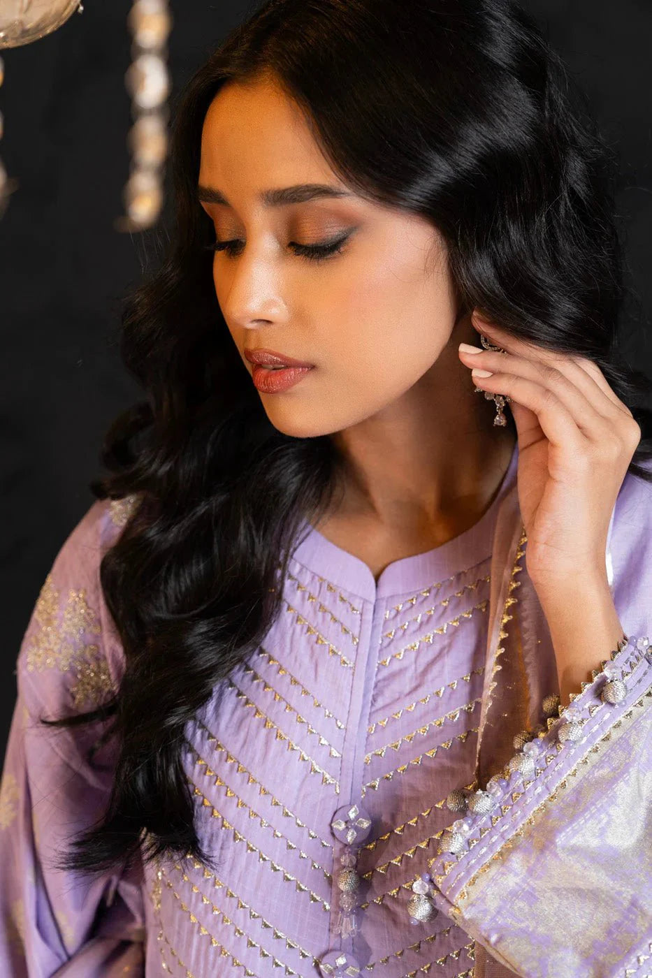 Alkaram | Spring Summer Festive 24 | Embroidered Two Way Slub Lavender by Alkaram - Designer Dress - Type: Ladies Clothes - Available at Libayah - 100% Original