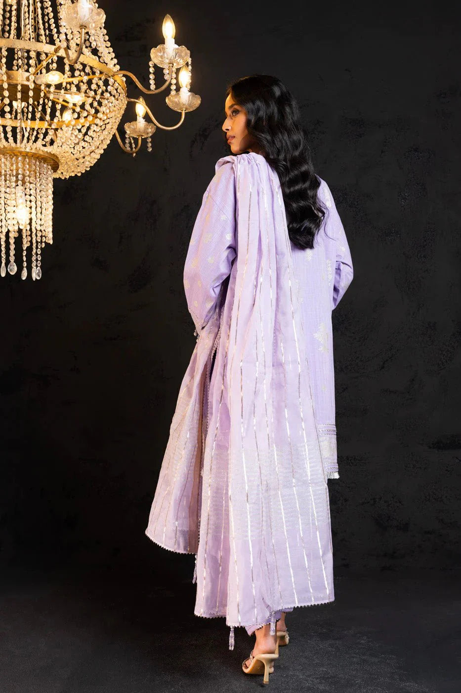 Alkaram | Spring Summer Festive 24 | Embroidered Two Way Slub Lavender by Alkaram - Designer Dress - Type: Ladies Clothes - Available at Libayah - 100% Original