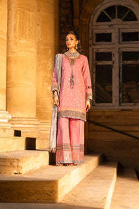 Alkaram | Spring Summer Festive 24 | Embroidered Two Way Slub Tea Pink by Alkaram - Designer Dress - Type: Ladies Clothes - Available at Libayah - 100% Original