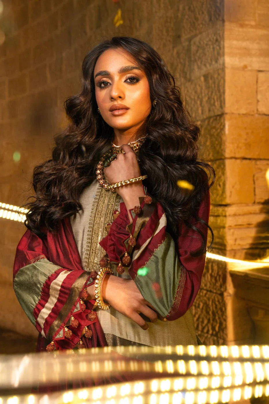 Alkaram | Spring Summer Festive 24 | Embroidered Yarn Dyed Beige by Alkaram - Designer Dress - Type: Ladies Clothes - Available at Libayah - 100% Original