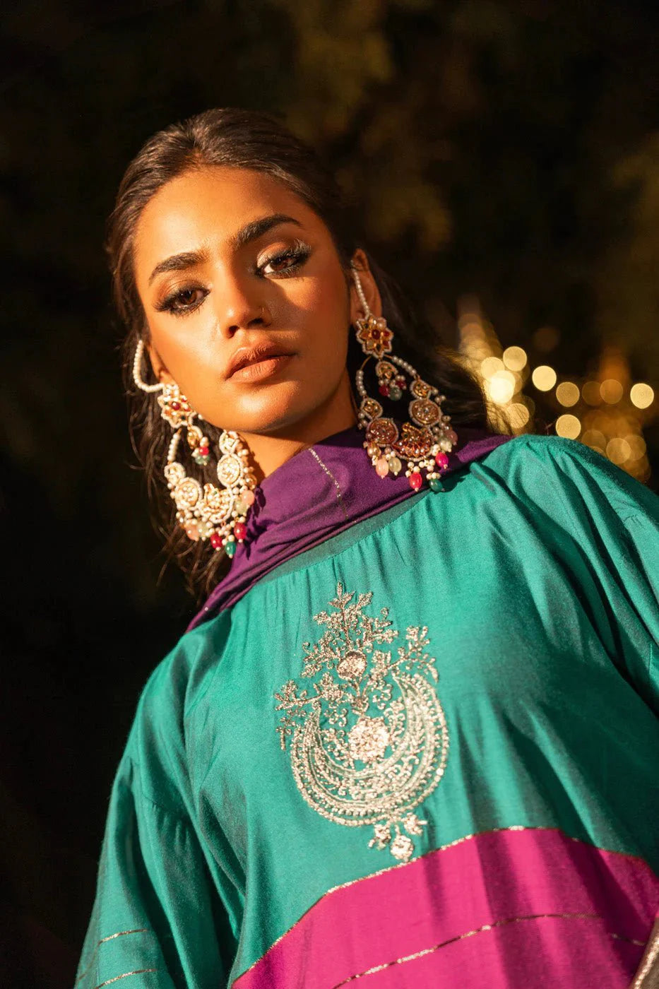 Alkaram | Spring Summer Festive 24 | Embroidered Yarn Dyed Teal by Alkaram - Designer Dress - Type: Ladies Clothes - Available at Libayah - 100% Original