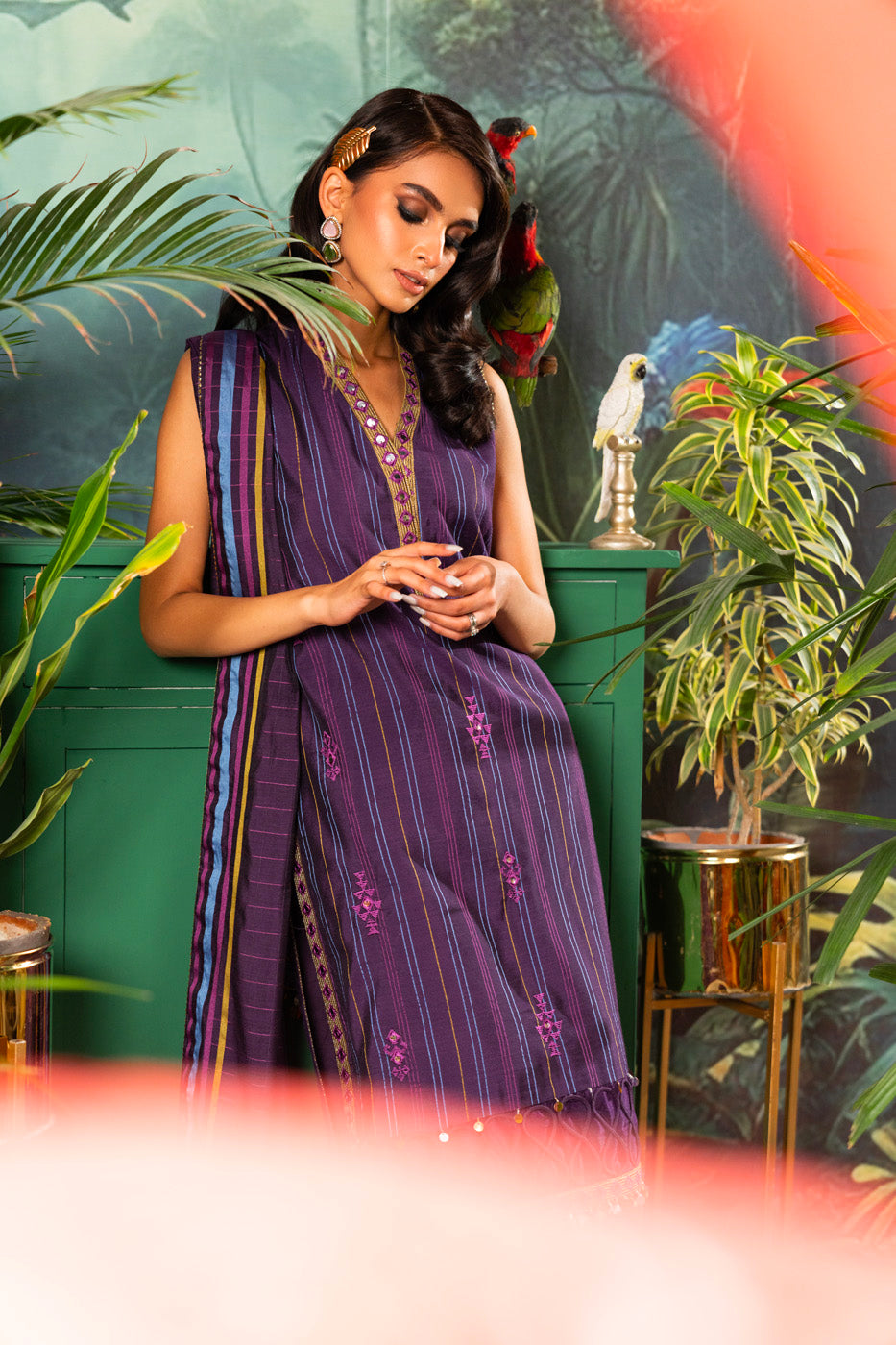 Alkaram | Luxury Lawn 24 | EC-18-24 by Alkaram - Designer Dress - Type: Ladies Clothes - Available at Libayah - 100% Original