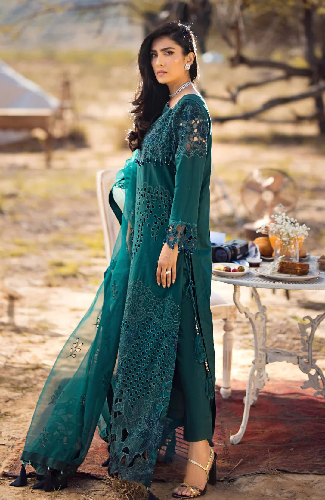Alzohaib | Mahiymaan Luxury Lawn | MLL- Evergreen Enchantment by Alzohaib - Designer Dress - Type: Ladies Clothes - Available at Libayah - 100% Original