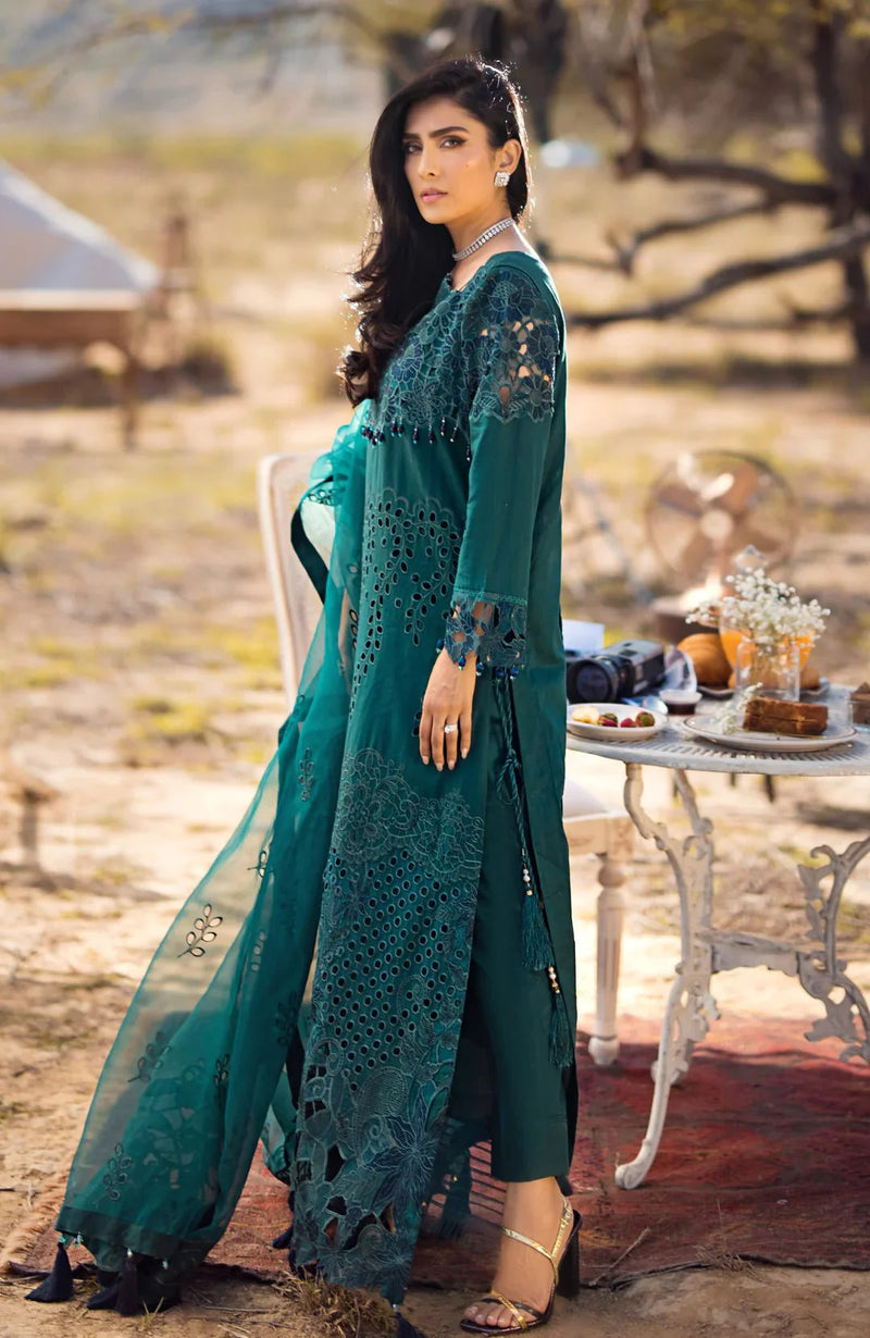 Alzohaib | Mahiymaan Luxury Lawn | MLL- Evergreen Enchantment by Alzohaib - Designer Dress - Type: Ladies Clothes - Available at Libayah - 100% Original