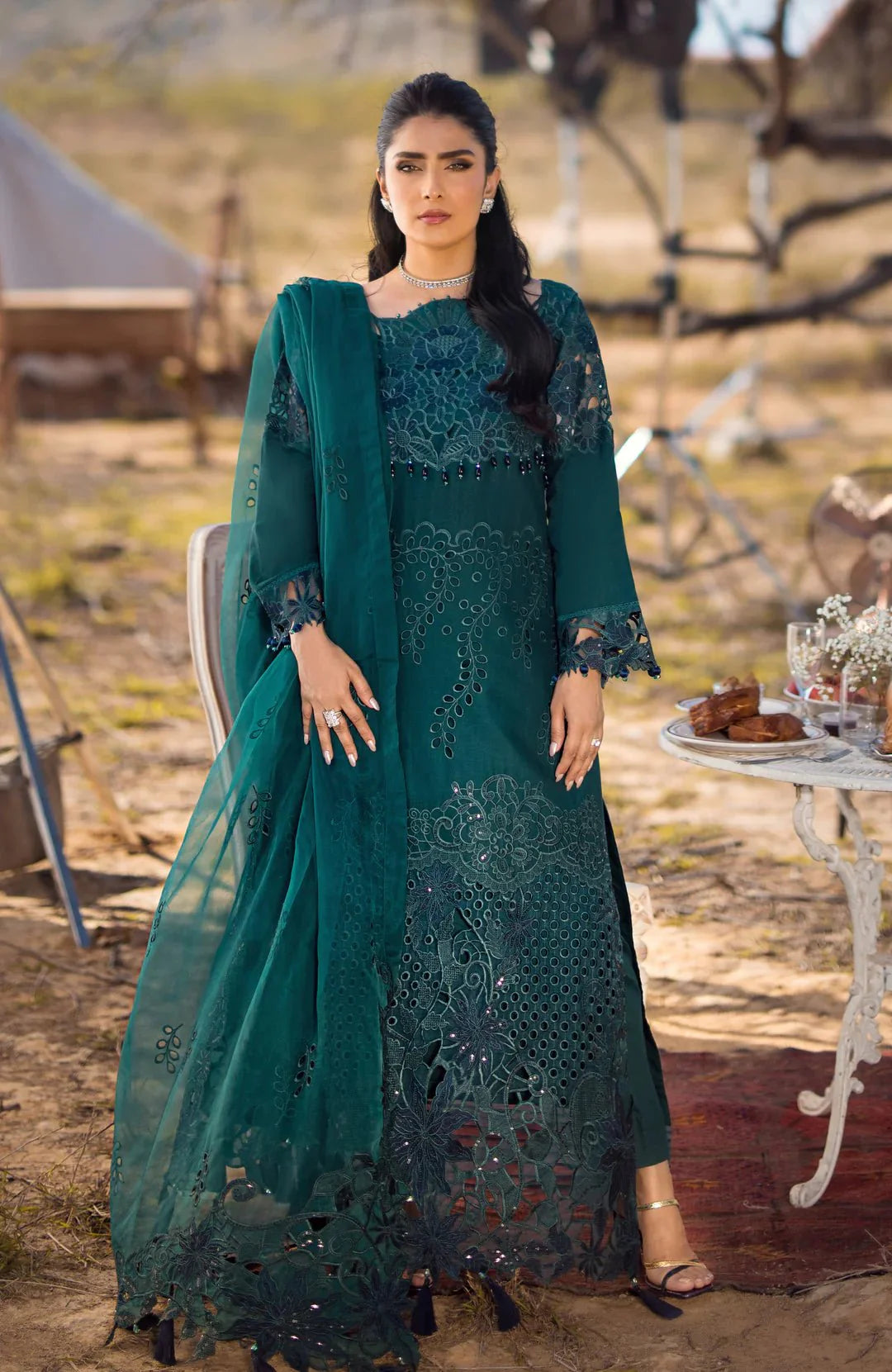 Alzohaib | Mahiymaan Luxury Lawn | MLL- Evergreen Enchantment by Alzohaib - Designer Dress - Type: Ladies Clothes - Available at Libayah - 100% Original
