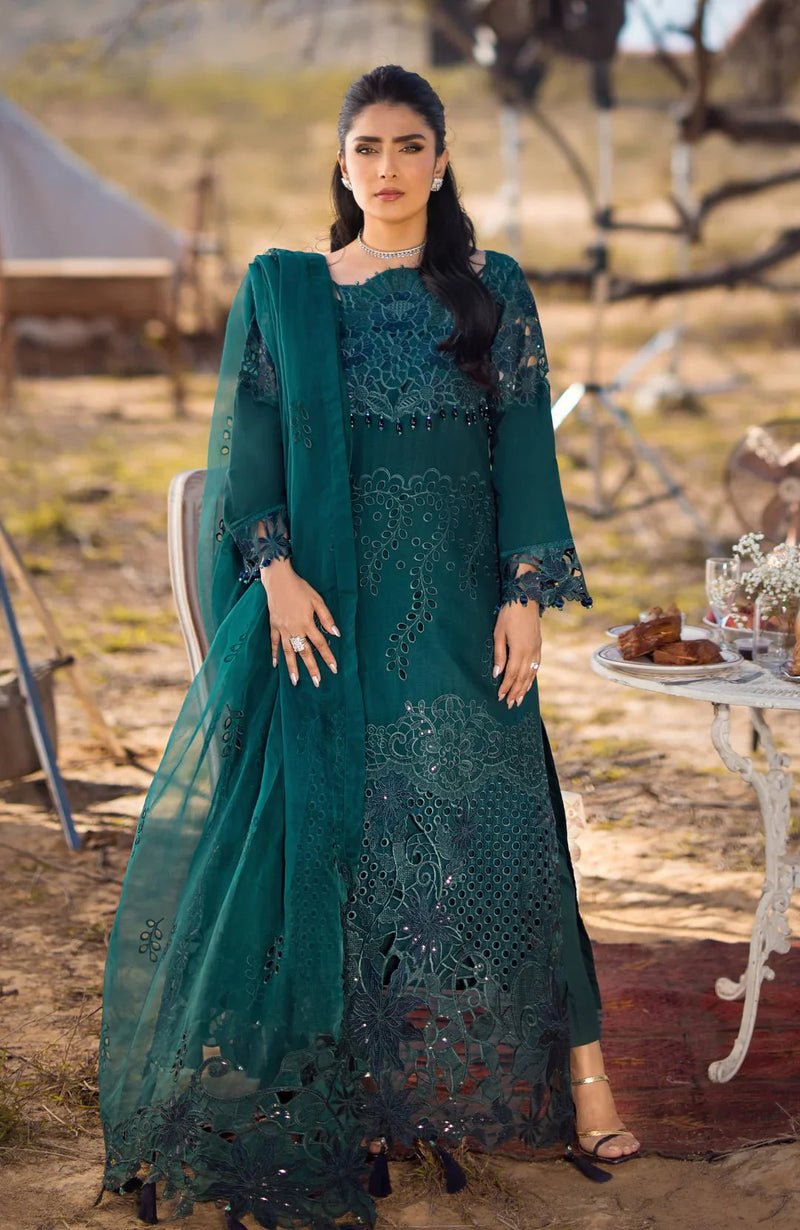 Alzohaib | Mahiymaan Luxury Lawn | MLL- Evergreen Enchantment by Alzohaib - Designer Dress - Type: Ladies Clothes - Available at Libayah - 100% Original