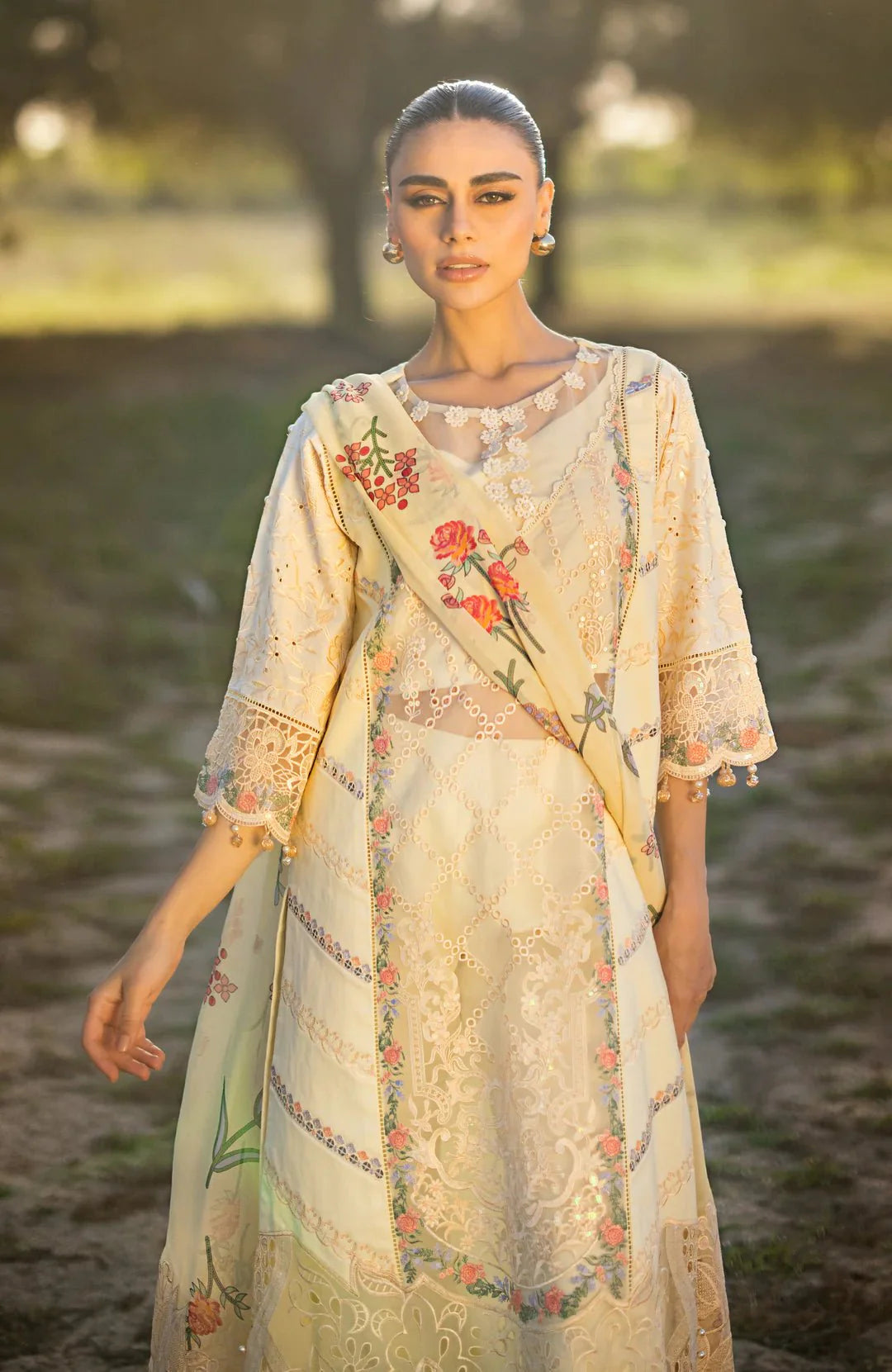 Alzohaib | Mahiymaan Luxury Lawn | MLL- Lemon Delight by Alzohaib - Designer Dress - Type: Ladies Clothes - Available at Libayah - 100% Original