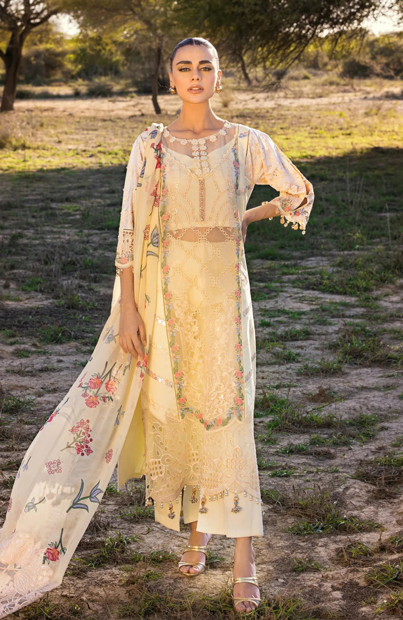 Alzohaib | Mahiymaan Luxury Lawn | MLL- Lemon Delight by Alzohaib - Designer Dress - Type: Ladies Clothes - Available at Libayah - 100% Original