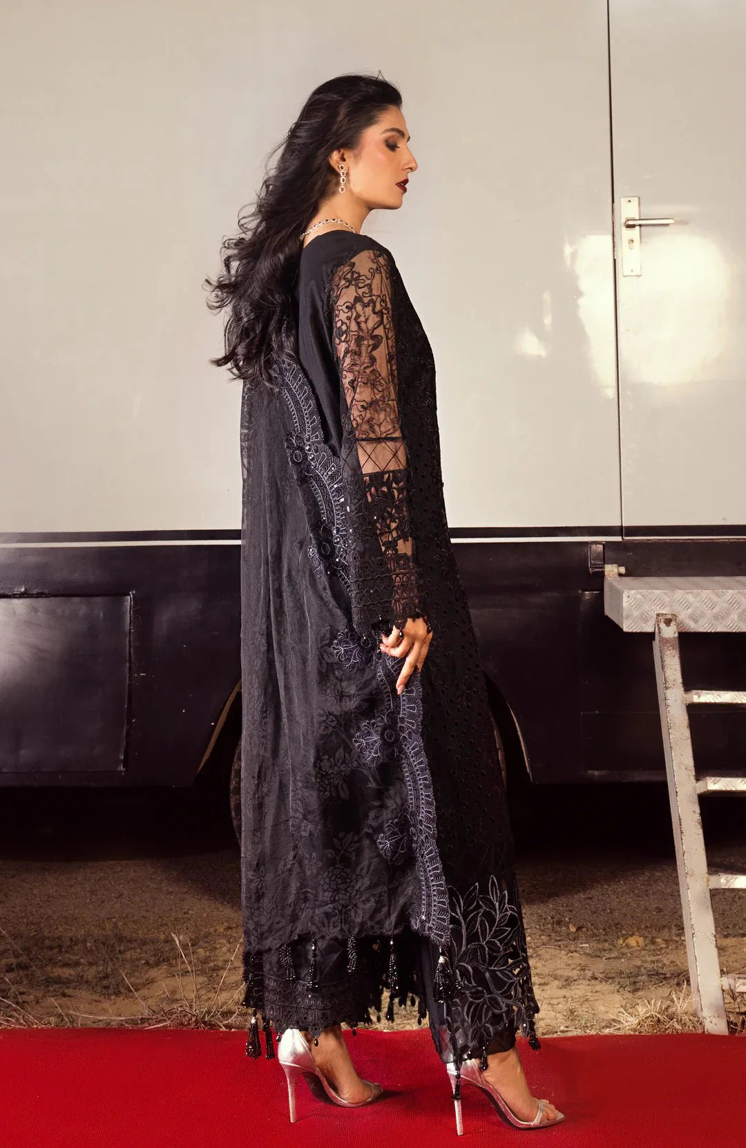 Alzohaib | Mahiymaan Luxury Lawn | MLL- Midnight Majesty by Alzohaib - Designer Dress - Type: Ladies Clothes - Available at Libayah - 100% Original