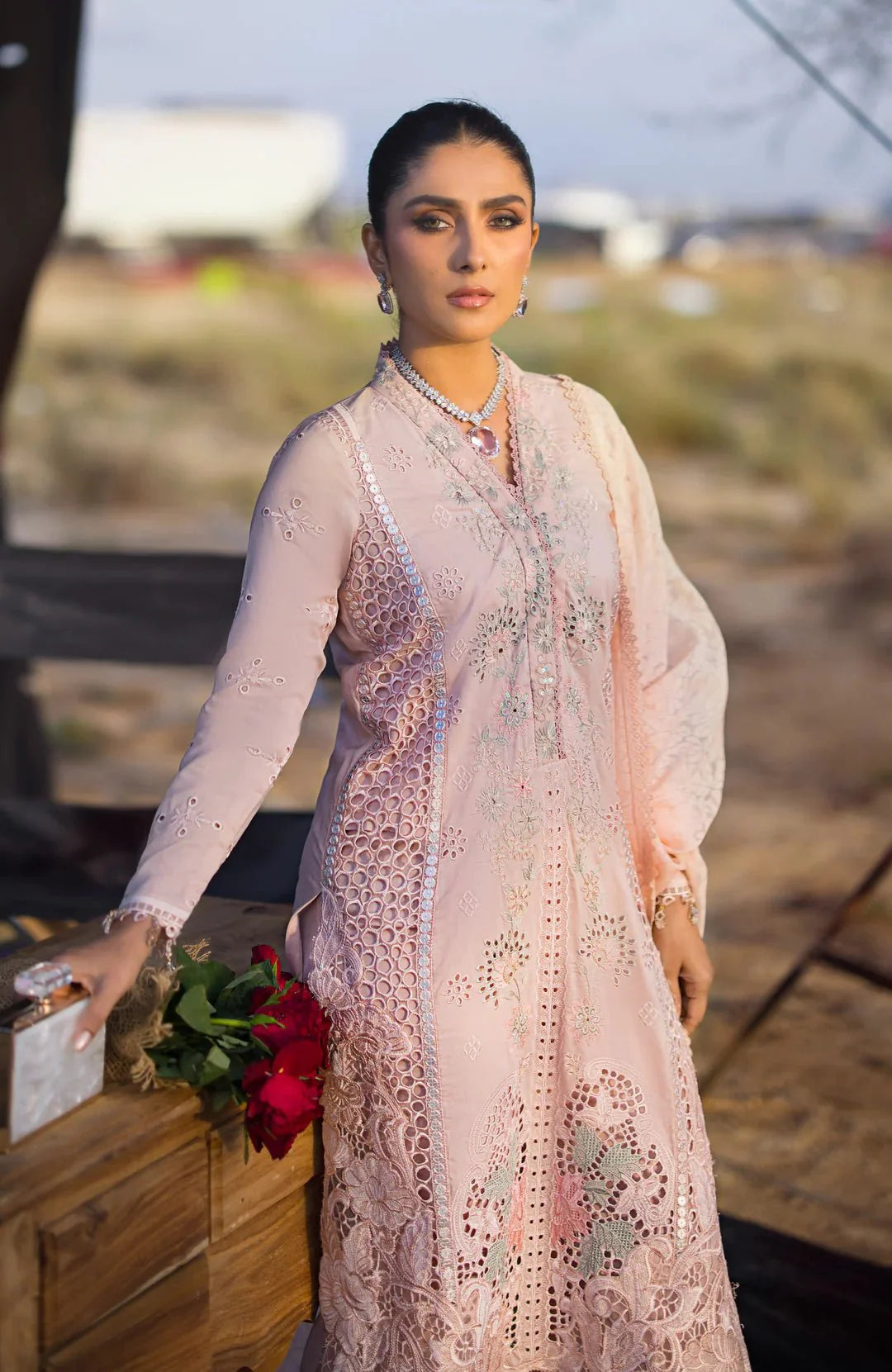 Alzohaib | Mahiymaan Luxury Lawn | MLL- Rose Gold by Alzohaib - Designer Dress - Type: Ladies Clothes - Available at Libayah - 100% Original