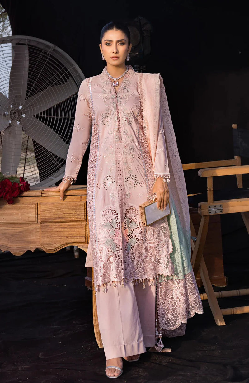Alzohaib | Mahiymaan Luxury Lawn | MLL- Rose Gold by Alzohaib - Designer Dress - Type: Ladies Clothes - Available at Libayah - 100% Original