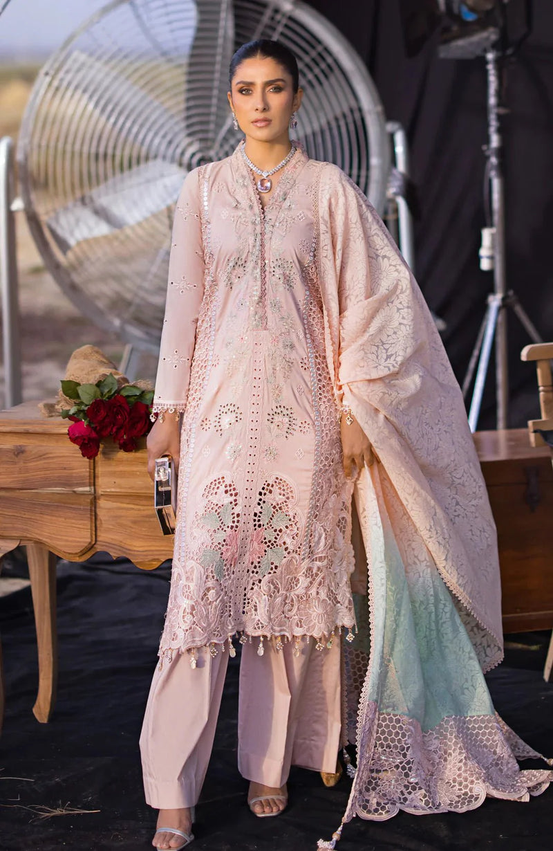 Alzohaib | Mahiymaan Luxury Lawn | MLL- Rose Gold by Alzohaib - Designer Dress - Type: Ladies Clothes - Available at Libayah - 100% Original