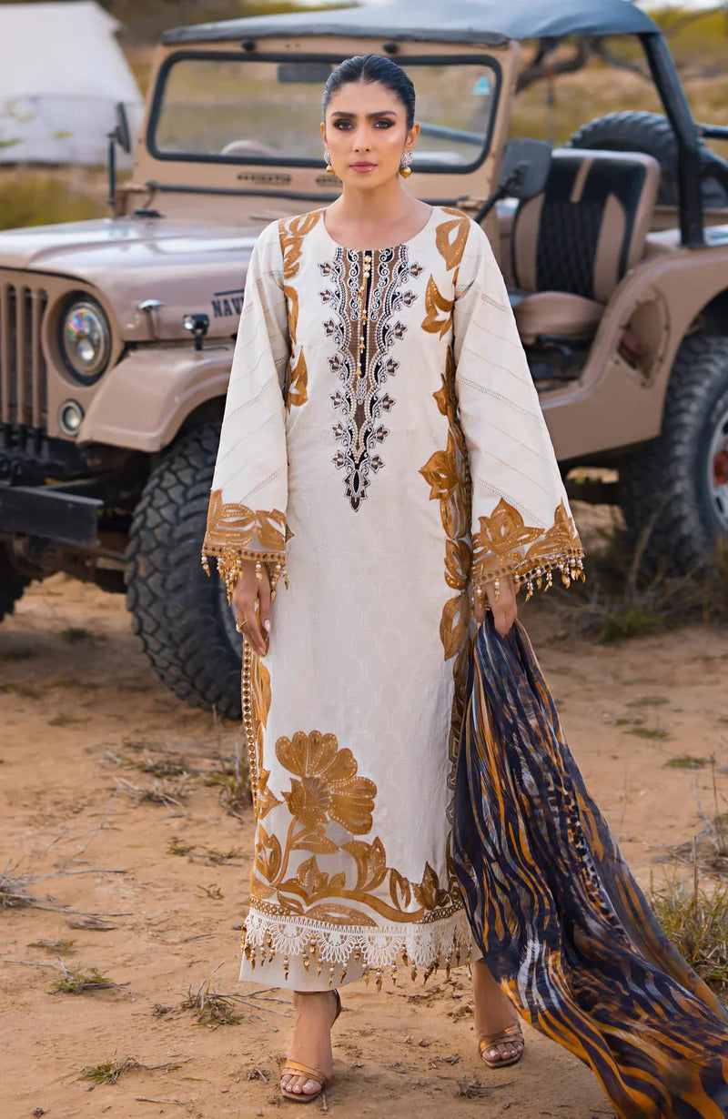 Alzohaib | Mahiymaan Luxury Lawn | MLL- Safri Splendor by Alzohaib - Designer Dress - Type: Ladies Clothes - Available at Libayah - 100% Original