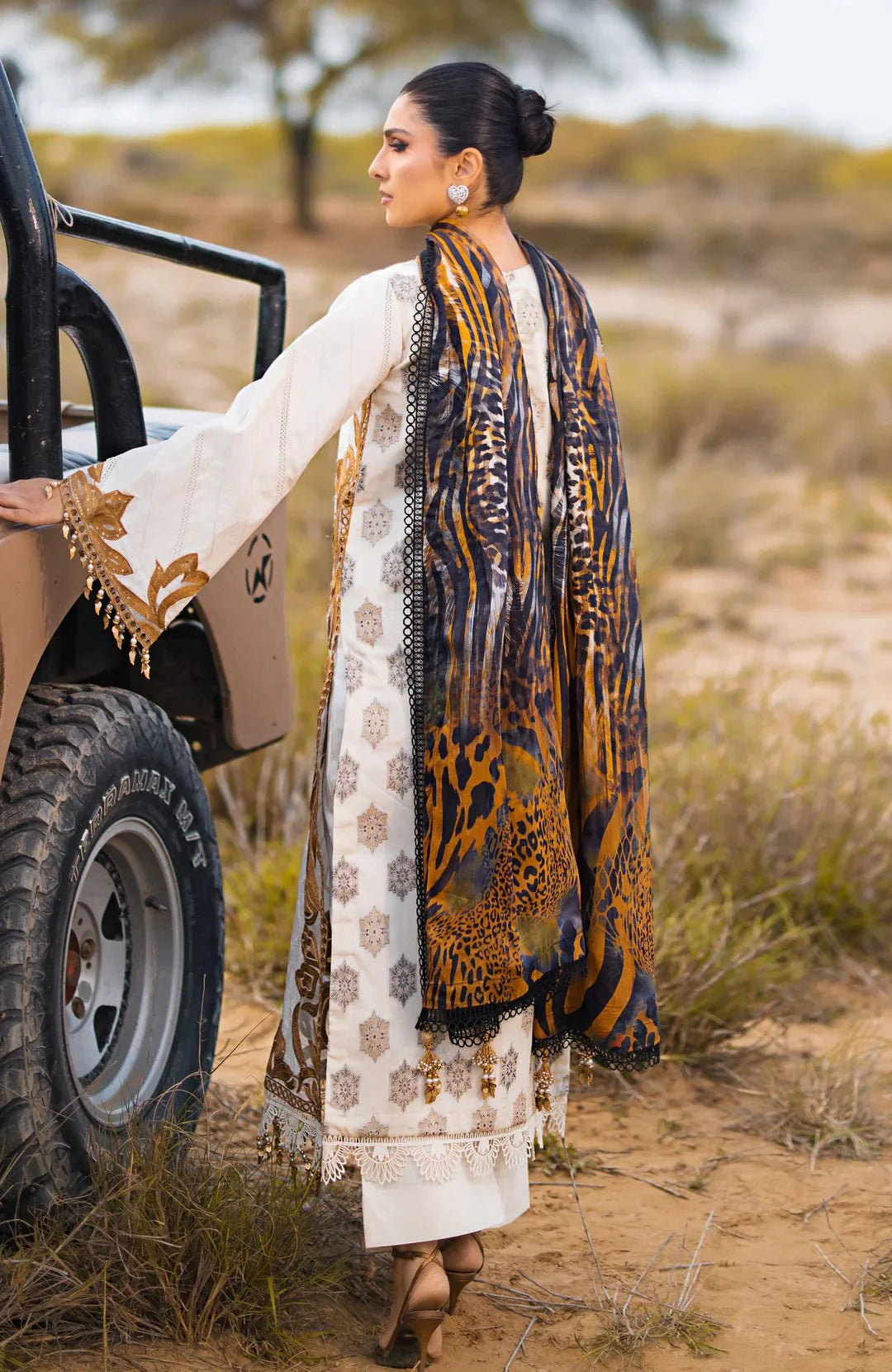 Alzohaib | Mahiymaan Luxury Lawn | MLL- Safri Splendor by Alzohaib - Designer Dress - Type: Ladies Clothes - Available at Libayah - 100% Original