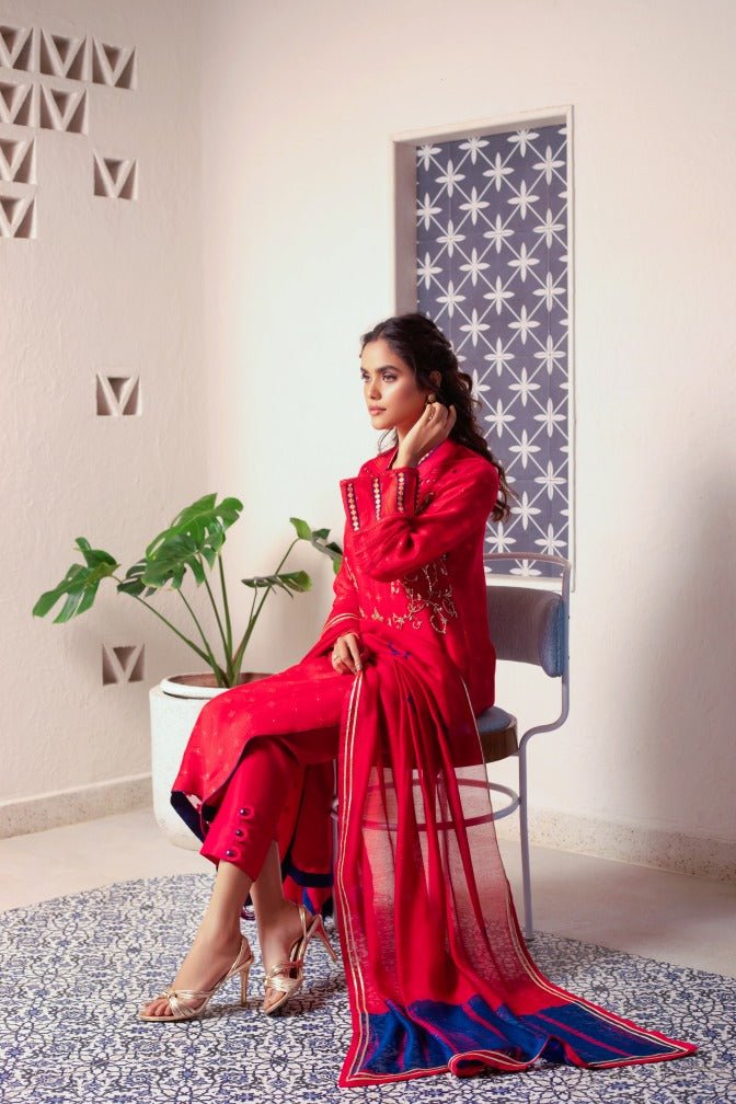Anam Akhlaq | Festive Collection | D-13 by Anam Akhlaq - Designer Dress - Type: Ladies Clothes - Available at Libayah - 100% Original