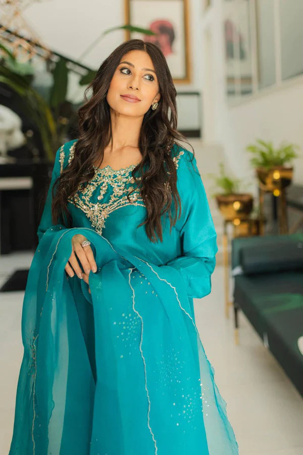 Jeem | Luxury Pret | ANNA TEAL by Jeem - Designer Dress - Type: Ladies Clothes - Available at Libayah - 100% Original