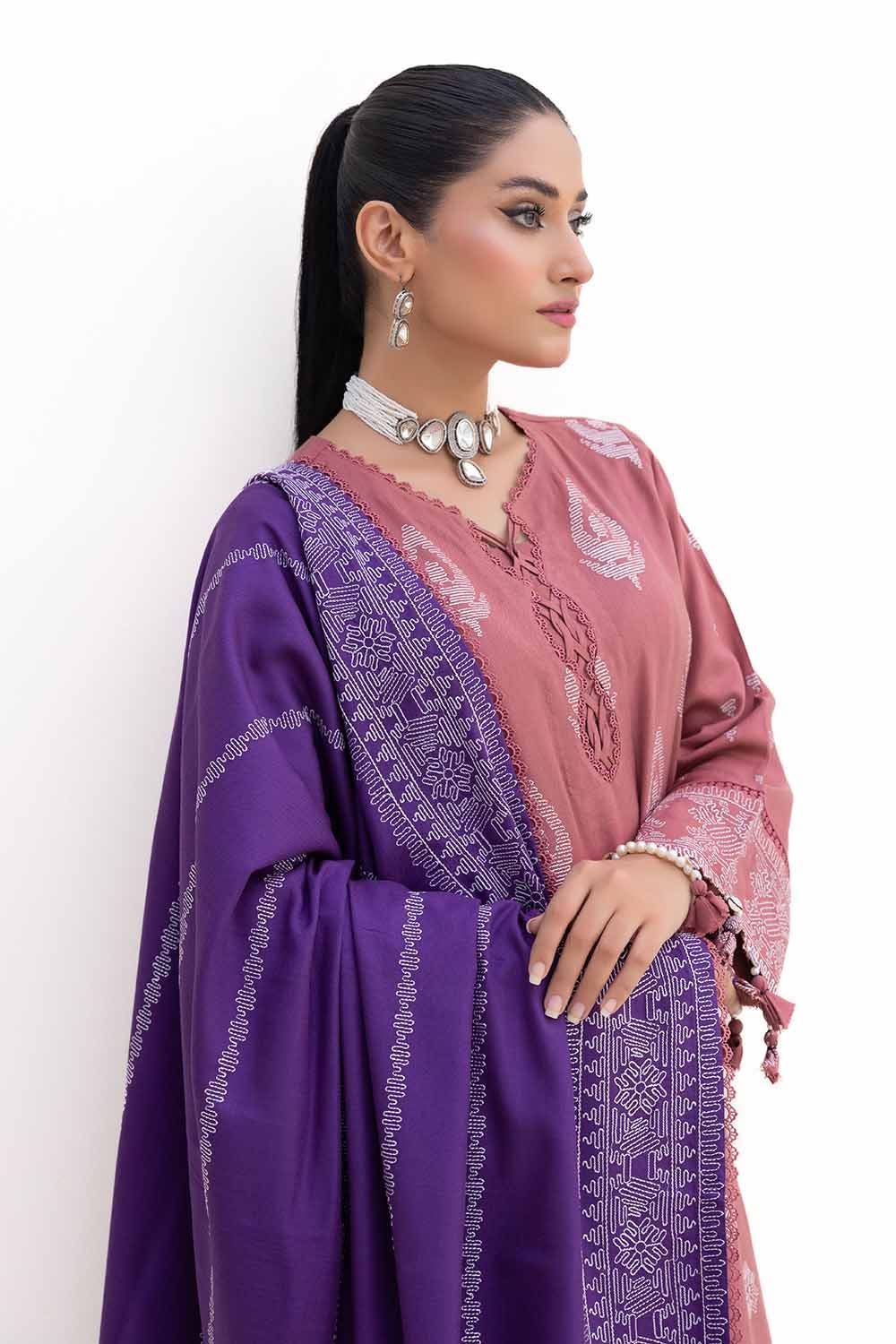 Gul Ahmed | Winter Collection 24 | Acrylic Dupatta AP-42003 by Gul Ahmed - Designer Dress - Type: Ladies Clothes - Available at Libayah - 100% Original