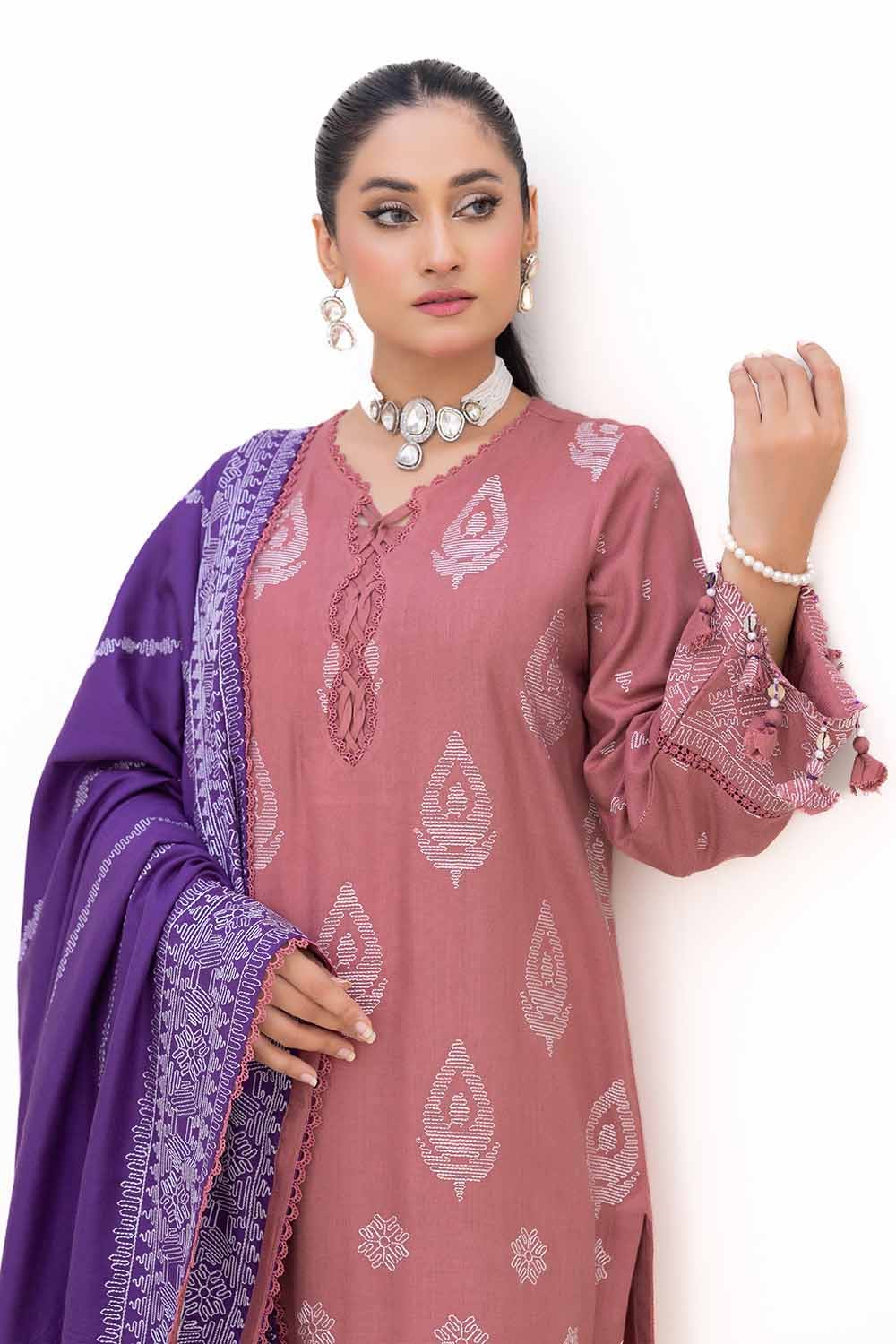 Gul Ahmed | Winter Collection 24 | Acrylic Dupatta AP-42003 by Gul Ahmed - Designer Dress - Type: Ladies Clothes - Available at Libayah - 100% Original