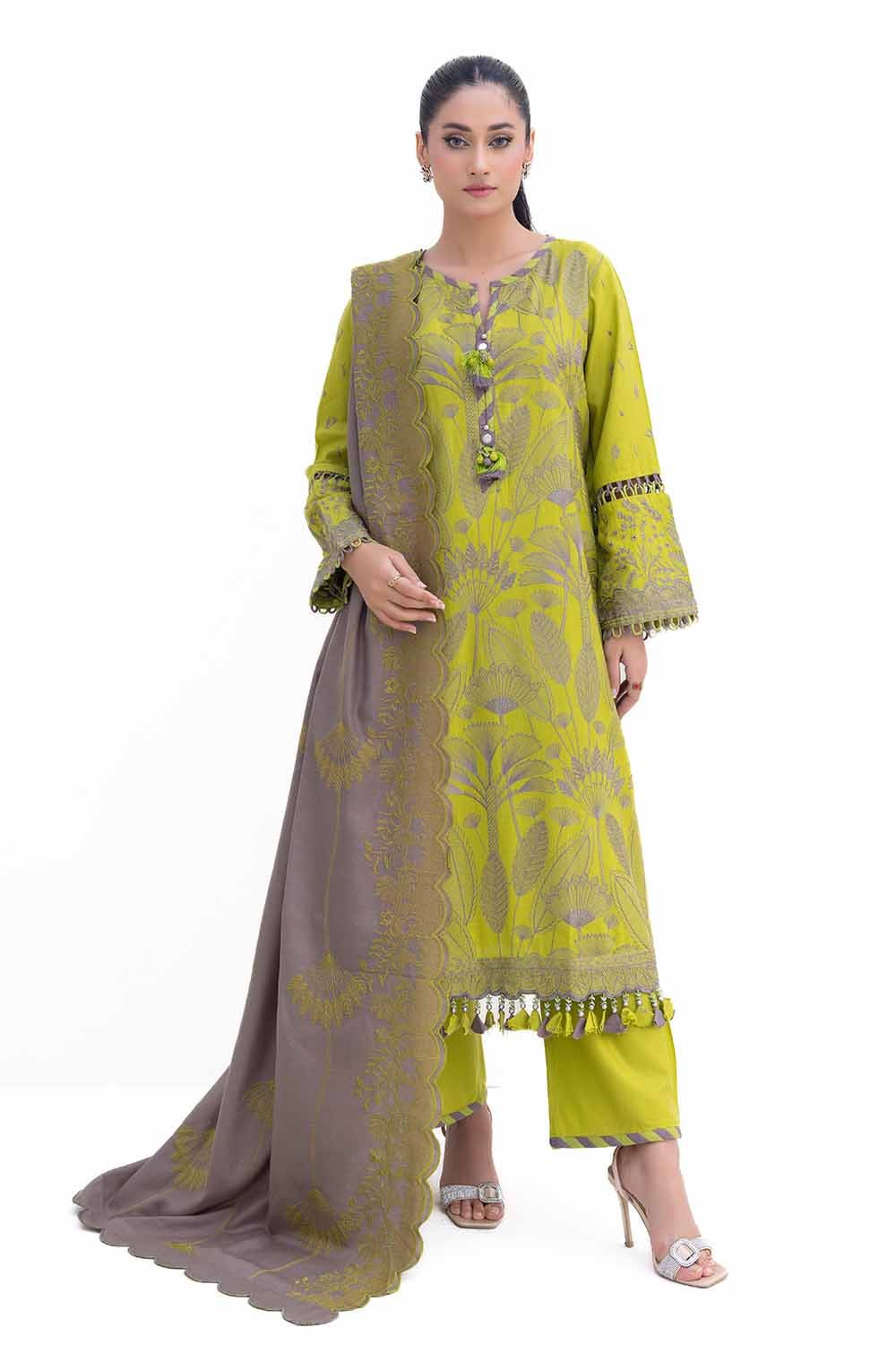 Gul Ahmed | Winter Collection 24 | Acrylic Dupatta AP-42004 by Gul Ahmed - Designer Dress - Type: Ladies Clothes - Available at Libayah - 100% Original
